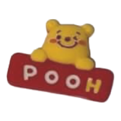 Pooh Red Nameplate charm