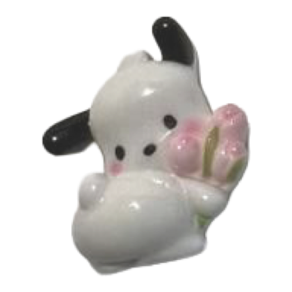 Pochacco Pink Tulips charm
